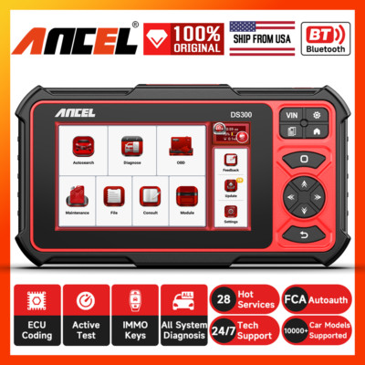  ANCEL DS300 OBD2 Automotive Bidirectional DIAGNOSTIC Scanner TOOL ECU Coding 
