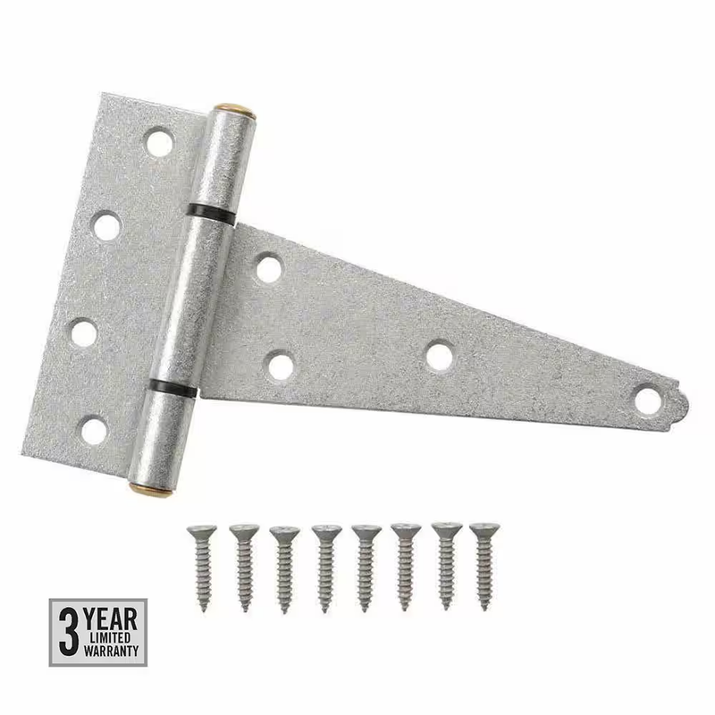 Everbilt Tee Hinge 8in Galvanized Heavy Duty Gate Door Shed Hardware 2 Pack