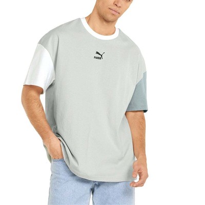 

Puma Classics Block Boxy Crew Neck Футболка с коротким рукавом Мужские серые повседневные топы 53, Grey, Puma Classics Block Boxy Crew Neck Short Sleeve T-Shirt