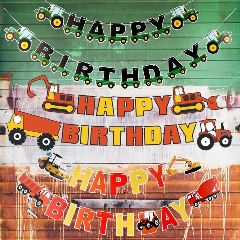 Home Furniture Diy Vehicle Farm Construction Happy Birthday