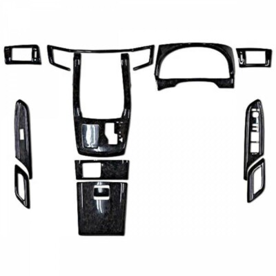 For TOYOTA ALPHARD VELLFIRE ANH20 Interior Dashboard Trim Kits Black Grain Japan