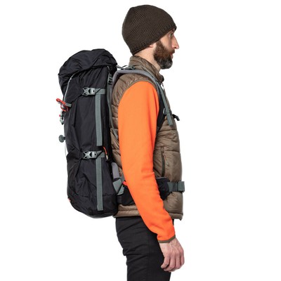 JACK WOLFSKIN JACK WOLFSKIN UNISEX MOUNTAINEER 42 BACKPACK BLACK SPORTS OUTDOORS WATERPROOF