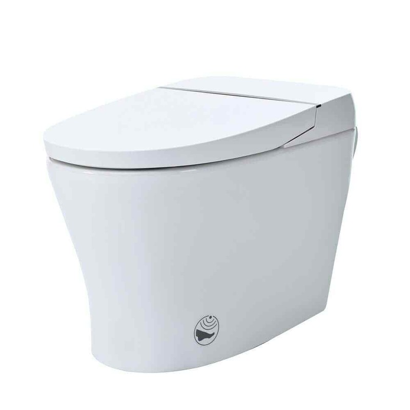1/1.28 GPF Tankless Elongated Smart Toilet in White with Dual