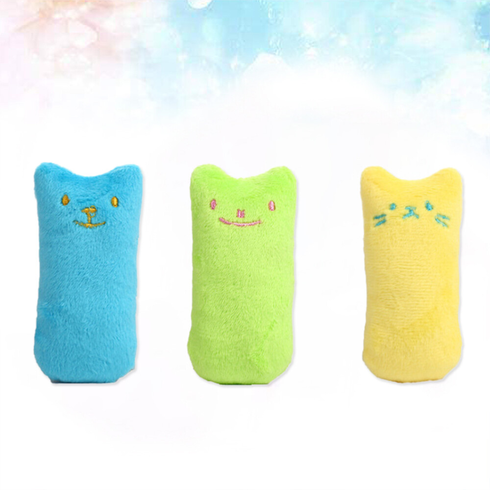 3pcs Funny Interactive Plush Cat Toy Pet Kitten Chewing ...