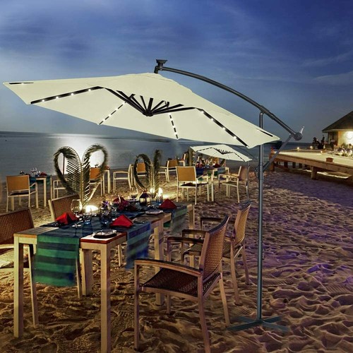 Alu Ampelschirm Sonnenschirm Kurbelschirm Ø300cm Metall Marktschirm