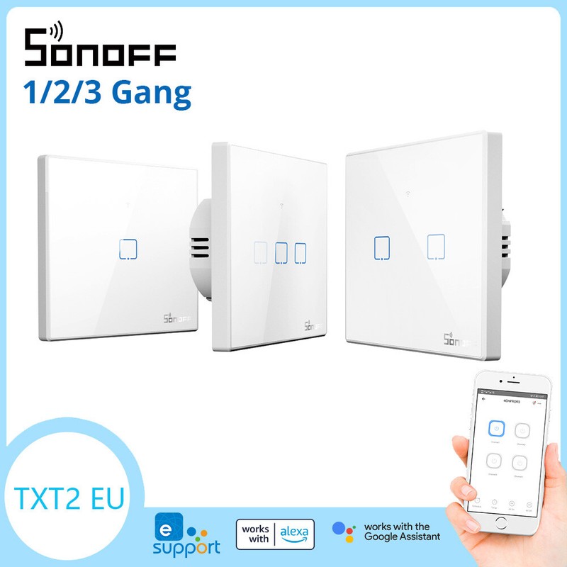 SONOFF T2 UK Touch Wall Switch Smart Home Wireless RF