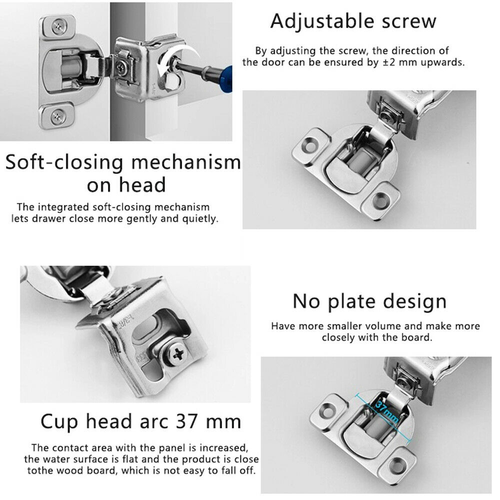 1/2" Overlay Soft Close Face Frame 105° Compact Cabinet Hinge Handwar Wholesales