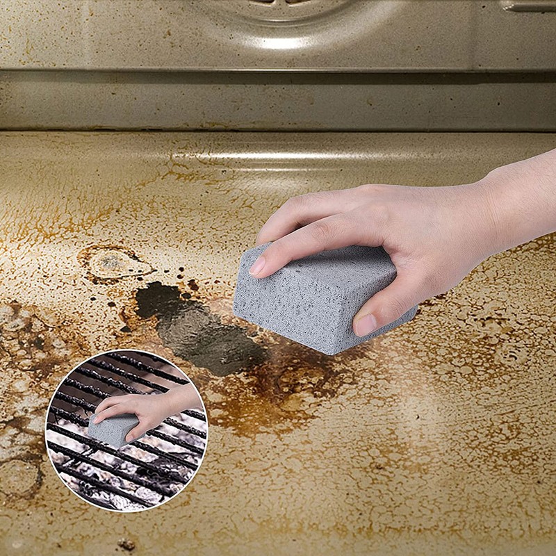 Grill Cleaning Brick Kitchen Stove Degrease Rust Remover Cleaning Brush Tool Kit