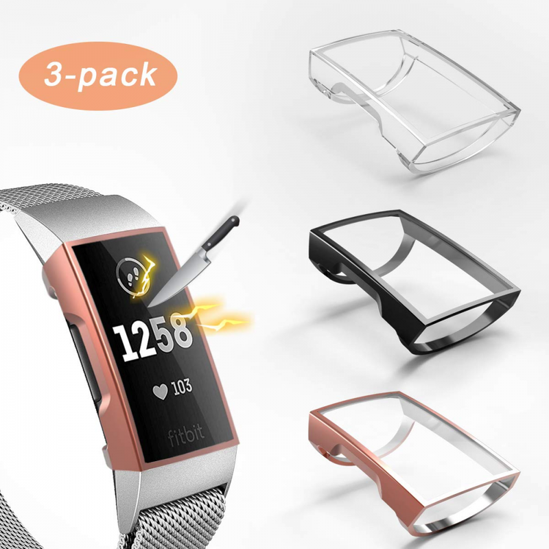 3 Pack Compatible with Fitbit Charge 3 Screen Protector ...
