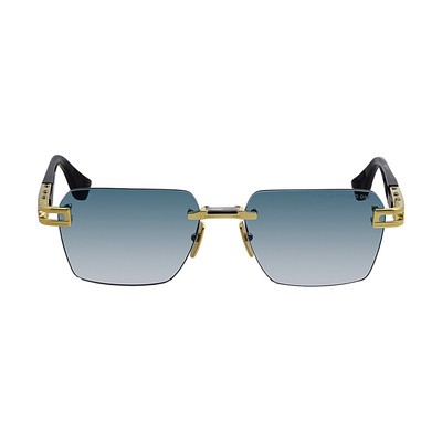 Pre-owned Dita Meta-evo One Dt Dts147 A-03 Yellow Gold/artic Sky Swirl Metal Sunglasses