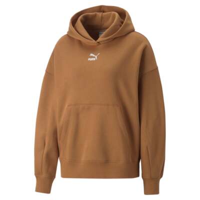 

Puma Classics Oversized Pullover Hoodie Womens Brown Повседневная верхняя одежда 67174974, Коричневый
