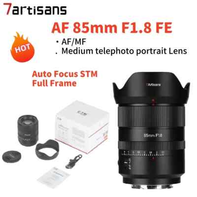 7artisans 85mm F1.8 STM AF Auto Focus Full Frame Portrait Lens for Sony E-Mount