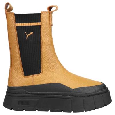 

Женские коричневые повседневные ботинки Puma Mayze Stack Round Toe Chelsea 38674201, Коричневый, Puma Mayze Stack Round Toe Chelsea
