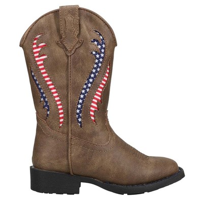 

Коричневые повседневные ботинки для мальчиков Roper Liberty Patriotic Square Toe Cowboys 09-018, Коричневый, Roper Liberty Patriotic Square Toe Cowboys Youth