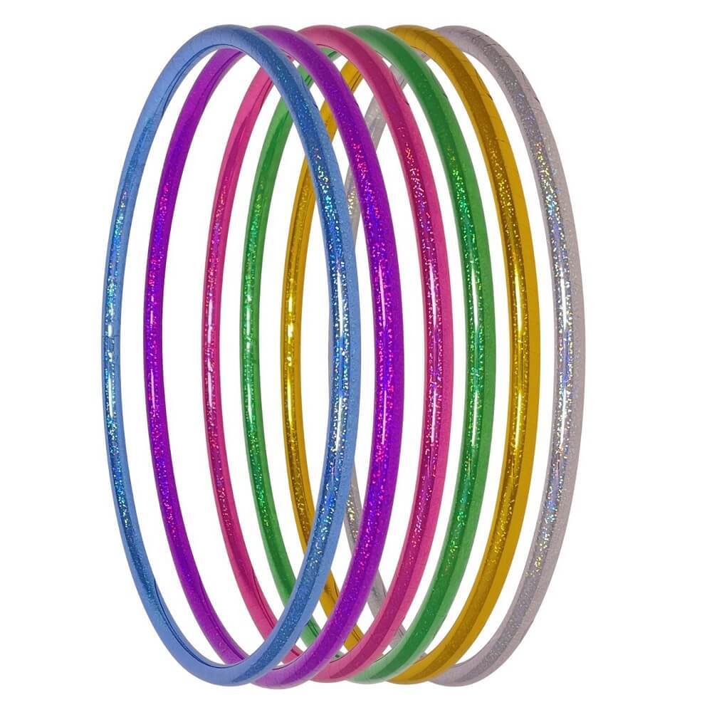Hoopomania Kinder Hula Hoop Reifen, Glitter Farben, Ø60/70/80cm Hoola Hup