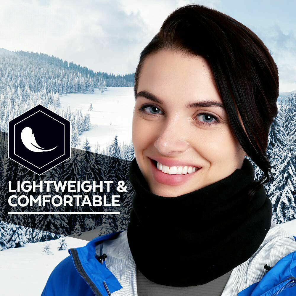 Winter Neck Warmer Gaiter Fleece Windproof Face Mask Cover Scarf for Men Women