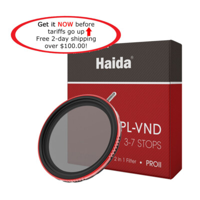 *OPEN BOX* Haida 95mm PROII CPL-VND 2 in 1 Filter 3-7 Stop ND Polarizer PRO II