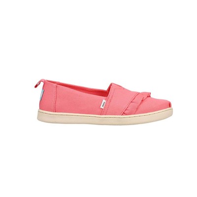 TOMS Alpargata, повседневные туфли на плоской подошве с рюшами для девочек, размер 4 М, 10018661T