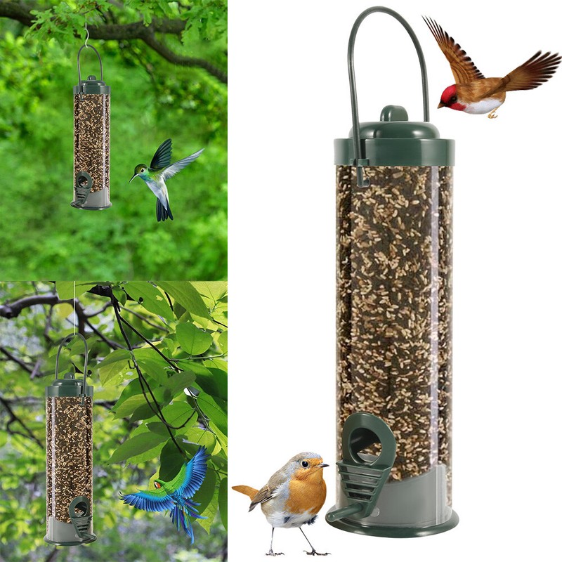 Wild Bird Seed Food Feeder Tube Garden Outdoor