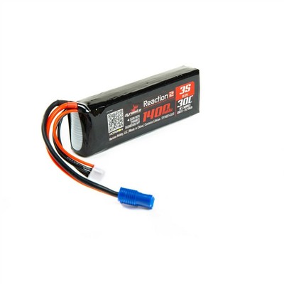Dynamite Reaction 2.0 11.1V 1400mAh 30C 3S LiPo Battery Long, EC3 Minis