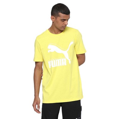 

Футболка Puma Classics Logo Мужские повседневные топы размера  595132-27, Желтый, Puma Classics Logo TShirt