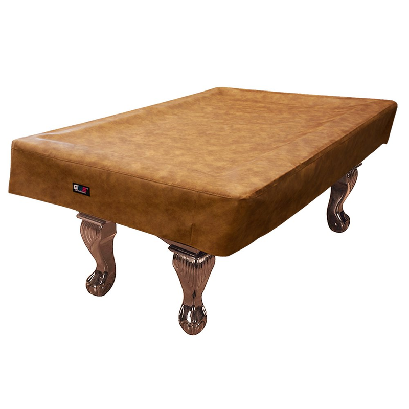 9Ft Billiard Pool Table Cover - Carmel Brown Heavy Duty Leatherette Protector