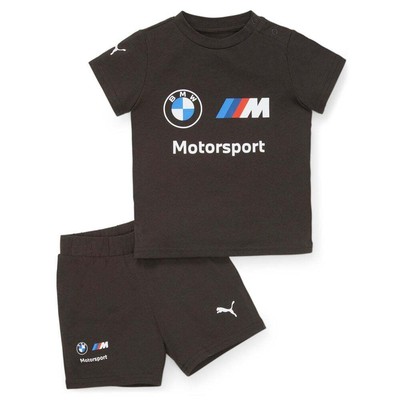 Puma Bmw Mms Ess комплект из 2 футболок и шорт для маленьких мальчиков, размер 12 месяцев, повседневный