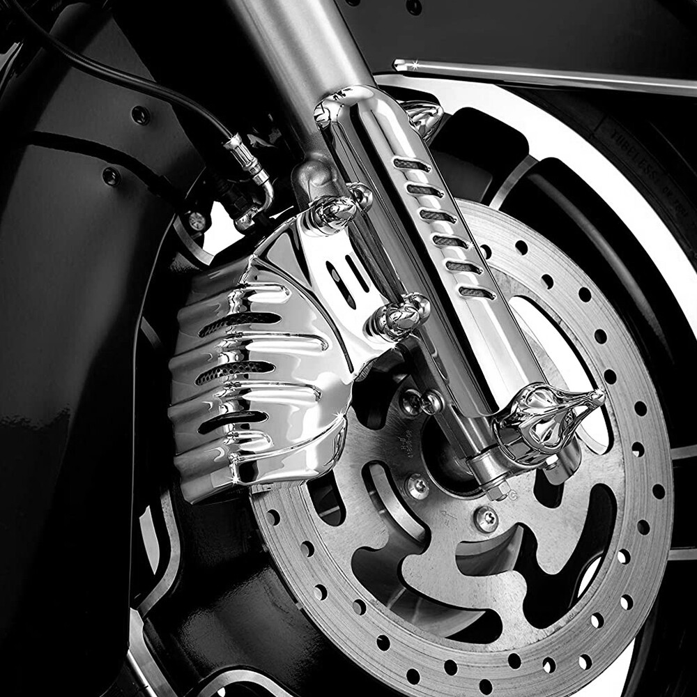 Garniture De Garde-boue Avant/arrière En ABS Chromé Pour Harley (Dyna, Electra, Street Glide, Road King, Trike, Etc.) - Montage Facile - 3