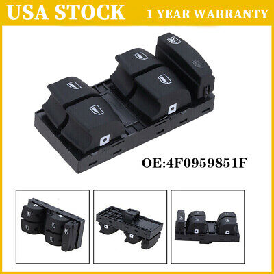 Front Driver Side Window Master Switch 4F0959851 For Audi A3 A6 Q7 S3 Quattro