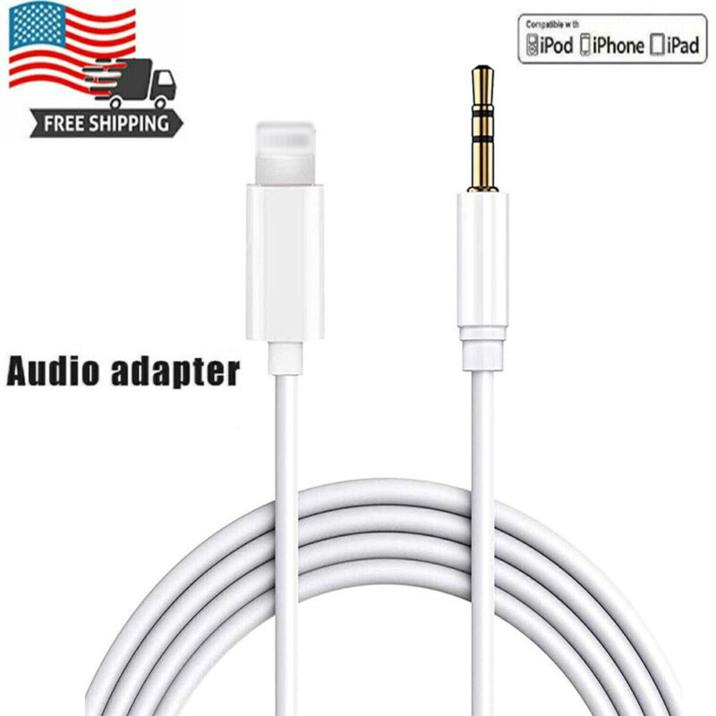 For Iphone 6 7 8 X Xr 1112 Pro Max Ipad Plus To 3.5mm Aux Audio Car Adapter Cord