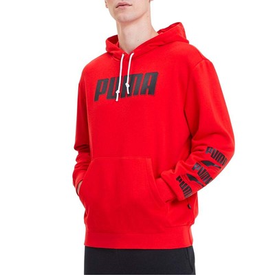 

Puma Rebel Bold Pullover Hoodie Мужская красная повседневная спортивная верхняя одежда 58276211, Красный, Puma Rebel Bold Pullover Hoodie