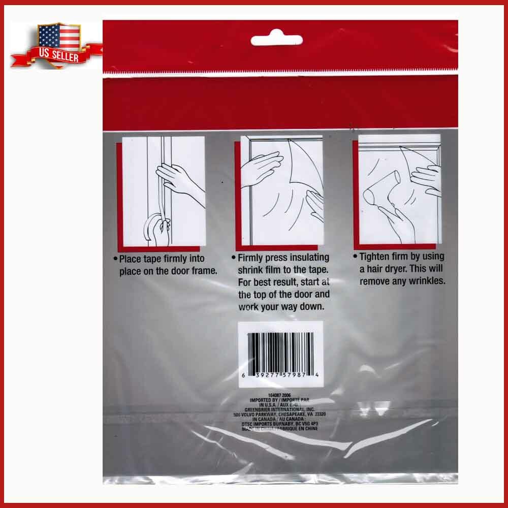 Hardware Door Insulation Kit - Clear Shrink Film for One Door