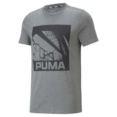

Puma Timeout Graphic Crew Neck Short Sleeve TShirt Mens Grey Athletic Casual Top, Puma Timeout Graphic Crew Neck Short Sleeve TShirt