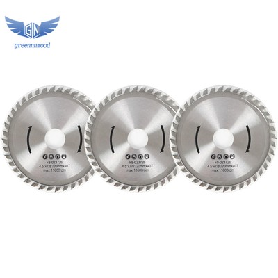 3Pcs 4.5'' 40T Alloy Steel Cutting Basic With 7/8'' Arbor Multi-Purpose