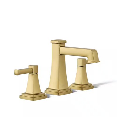 KOHLER Riff 8 in. Widespread Bathroom Faucet in Vibrant Brushed Moderne Brass