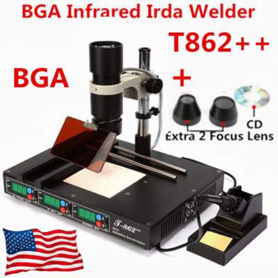 T862++ Infrared Irda BGA Smt Smd Welder Reflow Rework Soldering Station 110V