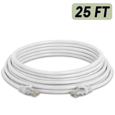 CAT 6 Ethernet Cable Lan Network CAT6 Internet Modem White  RJ45 Patch Cord Lot