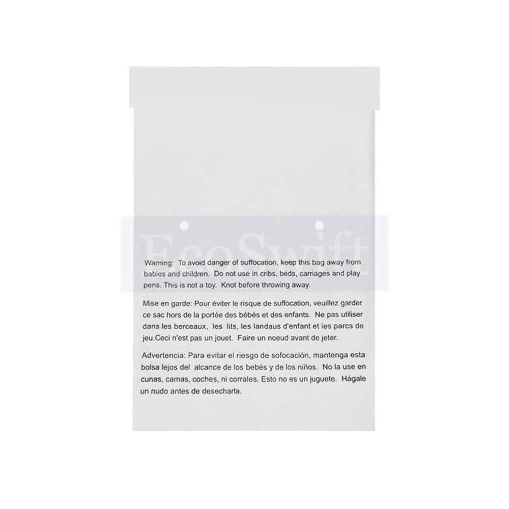 1-10000 6x9 EcoSwift Self Seal Suffocation Warning Clear Poly Bags Free Shipping