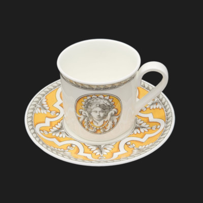 Villeroy & Boch Gallo Design Acanthus: Mokkatasse / Espressotasse mit Untertelle