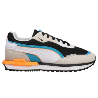 

Puma City Rider Ac Lace Up Youth Boys Серые кроссовки Повседневная обувь 382673-01, Grey, Puma City Rider Ac Lace Up Youth