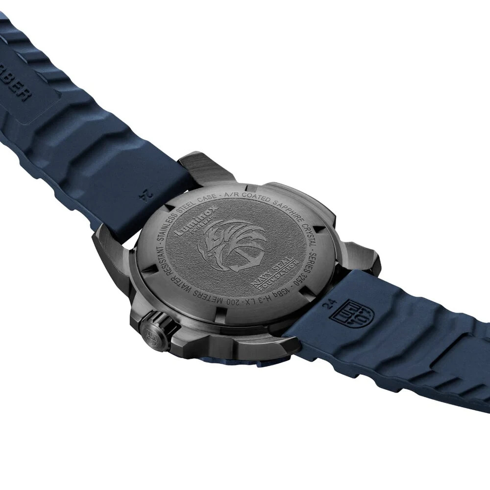 Pre-owned Luminox Navy Seal Foundation Back To The Blue Military Watch 45mm Xs.3255.cb.ns
