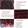 Wine Red Bundles Human Hair Deep Wave Bundles 16 16 16 Inch #99J Burgundy Deep Wave Bundle Unprocessed Brazilian Virgin Weave Hair 3 Bundle 50 Gram Per Bundle