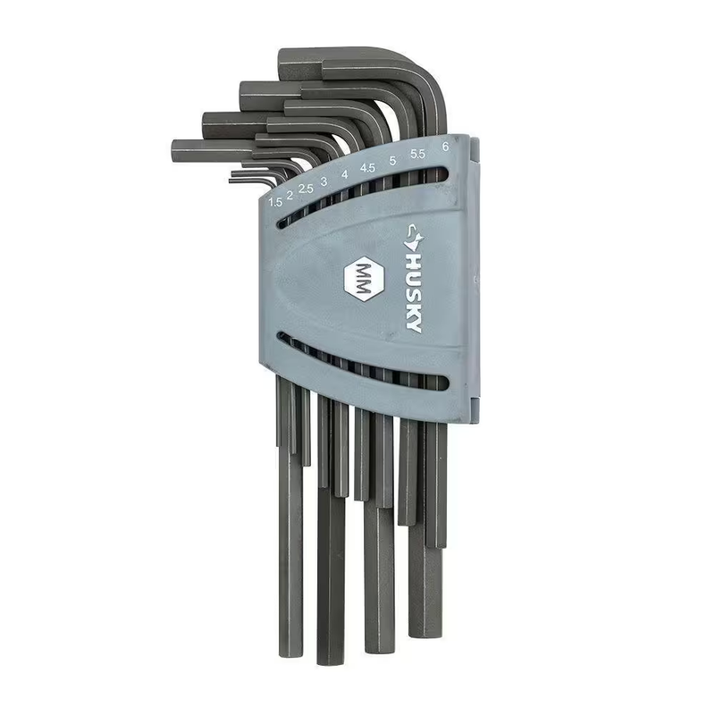 Husky Hex Key Set 13 Piece Metric Allen Wrench 1.5mm to 10mm Alloy Steel Caddy