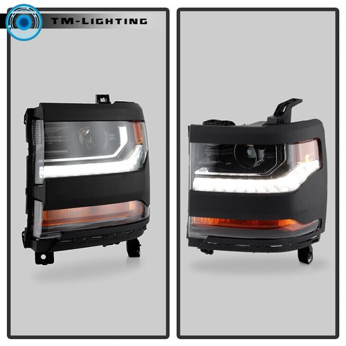 For Chevy Silverado 1500 2016 2017 2018 HID w/ LED Headlight Right&Left Side