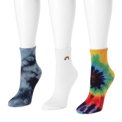 

MUK LUKS Набор из 3 женских махровых носков с круглым вырезом