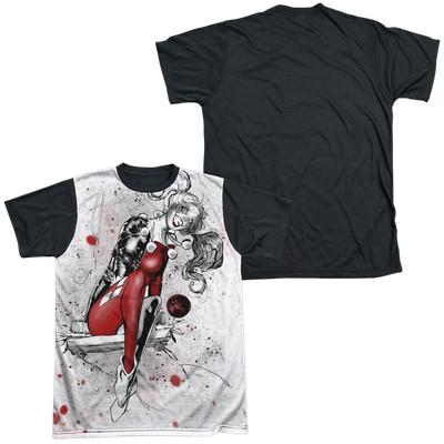 Harley Quinn Harley Sketch Sub - Men's Black Back T-Shirt