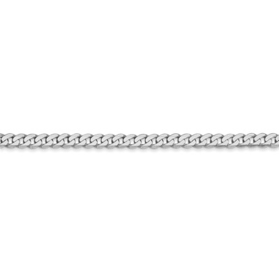 Pre-owned Superdealsforeverything Real 14kt White Gold 20 Inch 2.9mm Flat Beveled Curb With Lobster Clasp Chain