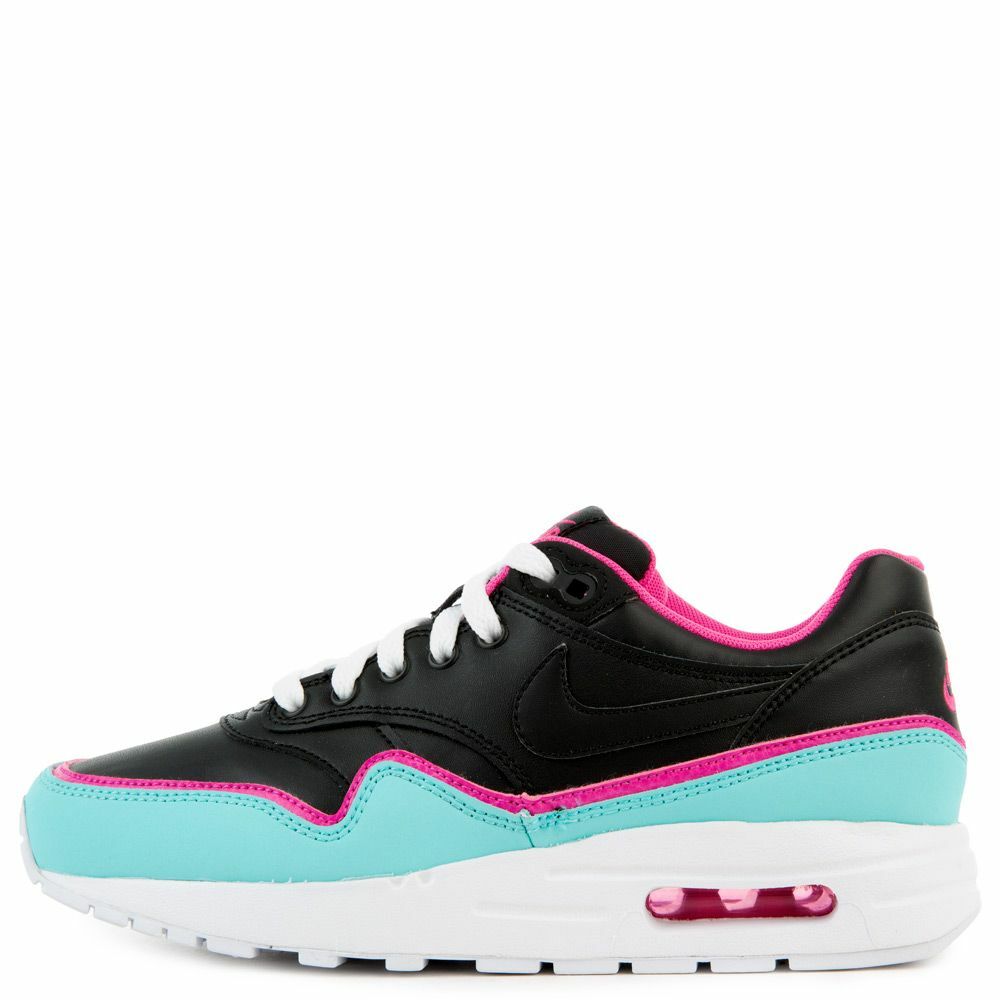 

Nike Air Max 1 GS DBL SOUTH BEACH MIAMI TEAL СИНИЙ ЧЕРНЫЙ БЕЛЫЙ РОЗОВЫЙ BV0052-001, Nike Air Max 1