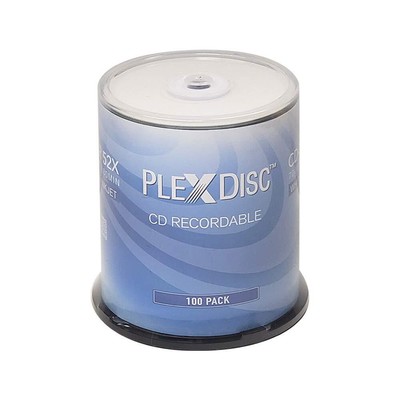 CD-R 700MB 52X White Inkjet Hub Printable Recordable Media - 100pk Cake Box F...