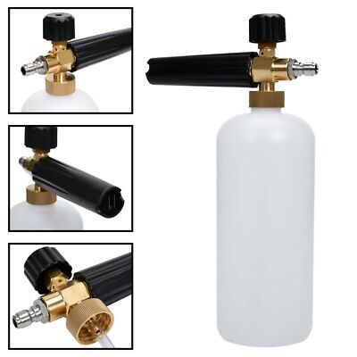 1/4'' Snow Foam Pressure Washer Gun Car Wash Soap Lance Cannon Spray Jet Bottle